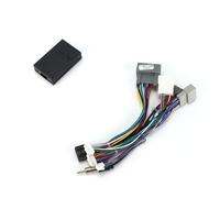 Dilwe Faisceau de Câbles Audio Adaptateur de Faisceau Stéréo de Voiture en Caoutchouc ABS 16 Broches avec Boîte Canbus CNC Construit avec Code Couleur Installation Rapide pour CRV 2012 2015