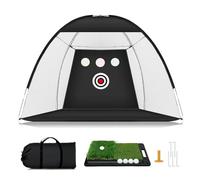 Dilwe Filet d'entraînement de Swing de, Filet de Frappe Portable en Polyester avec Tapis Cible pour la Pratique dans Le Jardin et l'écaillage à la Maison (Ensemble de 3 mètres)