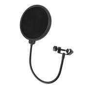 Dilwe Filtre Anti-pop de Microphone Réglable, Bouclier en Maille de Nylon Double Couche avec Clamp/Holder Col de Cygne Flexible pour L'enregistrement Vocal et la Diffusion en Direct
