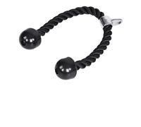 Dilwe Fixation de Câble pour Entraînement Musculaire Triceps Biceps, avec Corde en Nylon et Extrémités Chromées pour Systèmes de Gymnastique, Noir