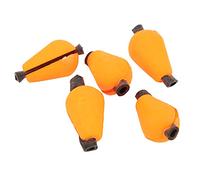 Dilwe Flotteur de Pêche à la Mouche, Bouée Légère en Mousse Haute densité de Petite Taille avec Tuyau en Caoutchouc pour Régler la Profondeur de la Ligne, Orange Jaune Fluorescent (Orange)
