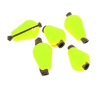 Dilwe Flotteur de Pêche à la Mouche, Bouée Légère en Mousse Haute densité de Petite Taille avec Tuyau en Caoutchouc pour Régler la Profondeur de la Ligne, Orange Jaune Fluorescent (Jaune Fluo)
