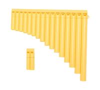 Dilwe Flûte de Pan, 16 Tuyaux en Résine ABS 265 Mm (YELLOW)