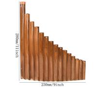 Dilwe Flûte de Pan en Bambou, 15 Tuyaux, clé G, Instrument de Musique Traditionnel Chinois pour les Amateurs de Musique (Main gauche)