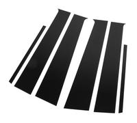 Dilwe Garniture de pilier de fenêtre de porte Autocollant de Pilier B Noir Brillant, Garniture de Couverture Moulée pour auto kit