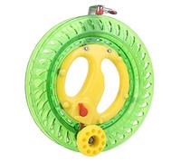 Dilwe Grand Moulinet à Mouche à Tonnelle, Moulinet de Pêche en ABS de 8,7 Pouces avec Revêtement de Protection Contre L'érosion et Conception Légère Creuse pour Truite de Lac de (Green)