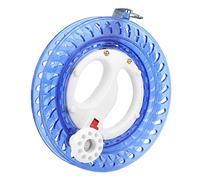 Dilwe Grand Moulinet à Mouche à Tonnelle, Moulinet de Pêche en ABS de 8,7 Pouces avec Revêtement de Protection Contre L'érosion et Conception Légère Creuse pour Truite de Lac de (Blue)