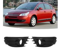 Dilwe Grille de phares antibrouillard 1 Paire de Caches Noirs de Calandre Antibrouillard de Pare-chocs Avant pour C4 auto grille