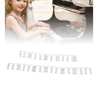 Dilwe Guide de Notes de Piano pour les Débutants, 61 clé Pleine Grandeur, Silicone Lumineux Réutilisable avec Boîte (BLACK)