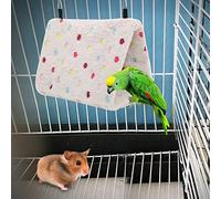 Dilwe Hamac en Peluche pour Hamster, Nid Suspendu Doux pour Petits Animaux Perroquets 6.30x4.72x4.72 Pouces (S)