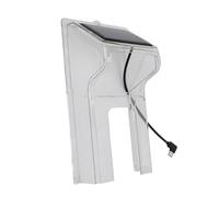 Dilwe Housse de Pluie pour Sonnette avec Chargeur de Panneau Solaire, Protection Extérieure en ABS Transparent pour Sonnette Standard jusqu'à 3,15 Pouces de Large, Résistante aux Intempéries et