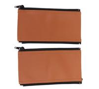 Dilwe Housse de Poignée de Poussette, Fermeture éclair de Protection Robuste, Douce et Confortable pour les Femmes Enceintes, Housse de Guidon de Poussette en Cuir PU (BROWN)