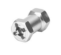 Dilwe Hub de Roue D'extension de 4pcs 20 Mm - Adaptateur de Lecteur de Hex, Facile à Installer pour Les Amateurs D'auto RC (Silver)