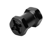 Dilwe Hub de Roue D'extension de 4pcs 20 Mm - Adaptateur de Lecteur de Hex, Facile à Installer pour Les Amateurs D'auto RC (Black)