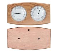 Dilwe hygromètre 2 en 1 en Bois de Cèdre, Design élégant pour Accessoires de Sauna, Plage de Température de 10 °C à 120 °C, humidité de 0% à 100%