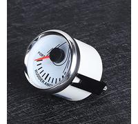 Dilwe Indicateur d'angle de Gouvernail de Bateau 52 Mm, Jauge de Moteur Pas à Pas en Acier Inoxydable 0 190 Ohm 9 32 V Rétroéclairage Rouge IP67 pour Barre Marine de Yacht de Bateau (Cadran blanc