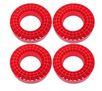 Dilwe Inserts de Pneus RC, Inserts de Pneus en Silicone Rouge de 1,9 Pouce pour de 106 à 108 Mm pour Voiture Chenillée Télécommandée SCX10 à L'échelle 1/10