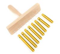 Dilwe Instrument de Percussion pour Enfants 8 Tons, Tubes Colorés en Alliage D'aluminium, Manche en Bois Lisse, Maillet Inclus, Outil de Rythme D'apprentissage Précoce (GOLD)