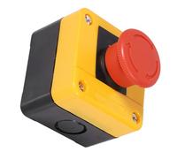 Dilwe Interrupteur à Bouton D'arrêt D'urgence, 660V, 10a, Champignon Rouge, Plastique Durable pour équipement Industriel, 1 Pièce