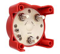 Dilwe Interrupteur de déconnexion de la batterie Interrupteur d'isolateur de batterie 4 positions de marine éteinte-1-1-1+2 350 A 600 A Clignotant avec capuchon en plastique ABS pour Marine