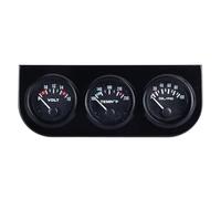 Dilwe Jauge de Tension Triple de Voiture, Voltmètre Mécanique Durable avec Température de l'eau et Pression d'huile pour Véhicules 12 V, Solution de Surveillance élégante et Précise
