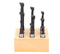 Dilwe Jeu de Barres d'alésage 3/8 ", 9PCS F1 Type de Fraise d'alésage HSS Ensemble de têtes d'alésage, Kit d'outils de fraisage CNC Ensemble de pièces de Tour, Ensemble de Barres d'alésage en carbure