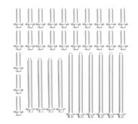 Dilwe Jeu de Boulons de Carter d'huile Moteur Jeu de Vis de Carter d'huile Moteur en Aluminium 33 Pièces OEM 11130392549 Remplacement Direct Antirouille pour 135i 328i 335i 535i X5 Z4 Service de