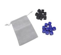 Dilwe Jeu de Dés Vierges Colorés de 20 Pièces, Dés de Bricolage en Plastique Léger Résistant aux Chocs de 16 Mm pour Les Jeux de société, Les Activités Mathématiques, avec Sac de