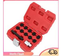 Dilwe Jeu de dissolvant d'écrou de roue Jeu De Clés 'Écrou 12Pcs Douille 'Écrou De Roue Outil Écrou De Roue Antivol moto outillage