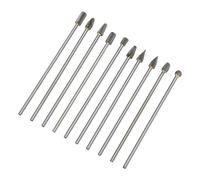 Dilwe Jeu de Fraises Rotatives en Carbure, 10 Pièces, Tige de 3mm, Lime Rotative, Tête de 6mm, Longueur de 100mm, traité Thermiquement pour l'aviation, l'automobile, le Navire, le Meulage,