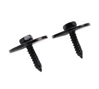 Dilwe Jeu de Vis de Protection contre les éclaboussures de Moteur Vis de Fixation de Sous-plateau en Métal 10 Pièces Tête Hexagonale de 8 Mm avec Rondelles Plates et à Ressort A2019900536 pour le
