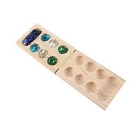 Dilwe Jeu D'échecs éducatif en Pierre Africaine pour Enfants et Parents, Développement Intellectuel, Bois de Pin et Verre (Petit)