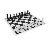 Dilwe Jeu d'échecs International Portable, échiquier en Plastique 25 X 25 Cm, Plateau Pliable, 32 Pièces, Rangement Facile pour Les Activités de Fête, Les Voyages, Les Soirées de Jeux en Famille et