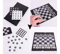 Dilwe Jeu D'échecs Magnétique Portable, échiquier Magnétique Pliable avec 32 Pièces D'échecs Magnétiques, Jeu de Voyage Compact 16 X 16 Cm pour Adultes et Enfants