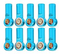 Dilwe Joints à Rotule de Voiture RC 10 Pièces, Connecteur de Tige de Traction en Métal pour échelle SCX10 1 10, avec Matériau en Alliage D'aluminium pour Une Conduite Flexible et (Blue)