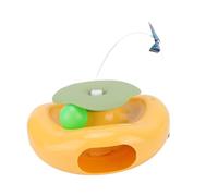 Dilwe Jouet Automatique Rotatif électrique pour Chat avec Teaser Flottant pour Jeu Interactif, Plateau Tournant en Plastique Durable 22 X 8,9 Cm, Stimule l'instinct de Chasse pour Chatons et Adultes