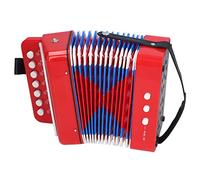 Dilwe Jouet D'accordéon pour Enfants, Petit Accordéon à 7 Touches, Instruments de Musique à Clavier pour Enfants