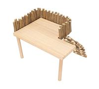 Dilwe Jouet d'escalade pour Hamster, Plate-Forme en Bois Naturel avec échelle Rotative pour Planeurs à Sucre, Structure Stable, Décoration de Cage pour Animaux de Compagnie