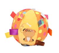 Dilwe Jouets pour Chiens Ballon de Football, Cloche en Peluche pour Animaux de Compagnie, Balles Grinçantes Interactives pour Chien, Soulage L'ennui, Balle pour Chien avec Sangle pour