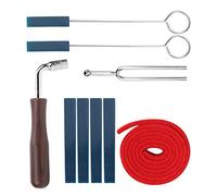 Dilwe Kit D'accordage de Piano, clé Professionnelle en Acier Inoxydable avec Manche en Bois et Accessoires, pour Accordeurs de Piano, Amateurs, Débutants, Enseignants