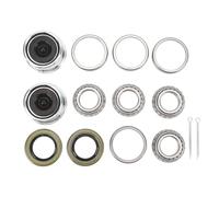 Dilwe Kit de 2 Roulements de Moyeu de Roue de Remorque, Kit de Roulements d'Essieu de Remorque en Alliage d'acier chromé avec L44643 L44610 12192TB pour Essieu de de Bateau de 1 Pouce 2000 à 2200 LB