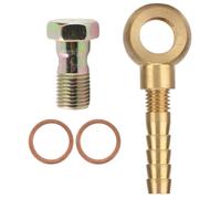 Dilwe Kit de Boulons de Raccord Banjo en Acier Inoxydable, Jeu de Boulons de Raccord Banjo M14x1,5 à 3/8 Pouces, Adaptateur de Tuyau de 10 Mm pour Ligne de Liquide de Refroidissement d'eau de