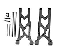 Dilwe Kit de Bras de Suspension Inférieurs Avant RC, Pièce de Mise à Niveau Anodisée Usinée CNC en Alliage D'aluminium, Facile à Installer, avec Une Conception Durable, pour Voiture (Black)