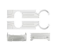 Dilwe Kit de Carrosserie Large RC, Grand Couvercle Environnant avec Kits de Modification de Lumière LED, Accessoires Modifiés Exquis pour Camion RC WPL D12 (Yellow)