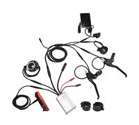 Dilwe Kit de Conversion de Vélo électrique, Contrôleur Complet étanche 15A avec Affichage et Accélérateur pour Moyeu Moteur 36V/48V 250W