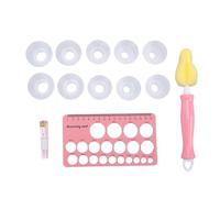 Dilwe Kit de Dimensionnement de Bride, 10 Inserts de Bride 13/15/17/19/21 Mm avec Brosse Ruban à Mesurer de 1,5 M, Compatible avec la Plupart des Tire-lait Portables de 24 Mm