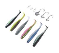 Dilwe Kit de Leurres de Pêche, 60 Pièces D'appâts Souples et Fileuses Réalistes avec Boîte de Rangement pour la Pêche à la Truite en Eau Douce et en Eau Salée