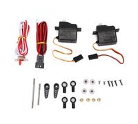 Dilwe Kit de Mouvement à Double Servomoteur, Construction à Engrenages Métalliques pour Un Mouvement Précis avec Un Design Compact, Compatible avec Les Véhicules sur Chenilles WPL 1 à