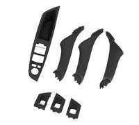 Dilwe Kit de Poignée de Traction de Porte Intérieure, Ensemble de Poignées de Porte Intérieures avec Couvercle d'interrupteur de Fenêtre, 7 Pièces de Remplacement pour Série 5 F10 F11 2010 2016, (#1)
