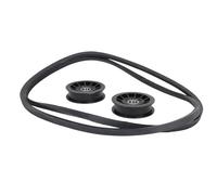 Dilwe Kit de Poulie de Renvoi Plate en V avec Courroie d'entraînement de Remplacement pour Tondeuse à Gazon en Métal et Plastique 756 05024 756 05032 pour Tracteurs XT1 XT2 et